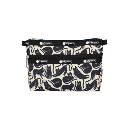 Cosmetic Clutch Black Cats Silhouette