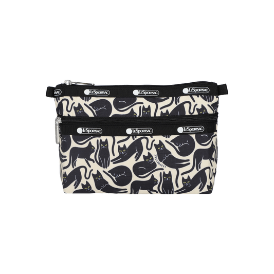 Cosmetic Clutch Black Cats Silhouette