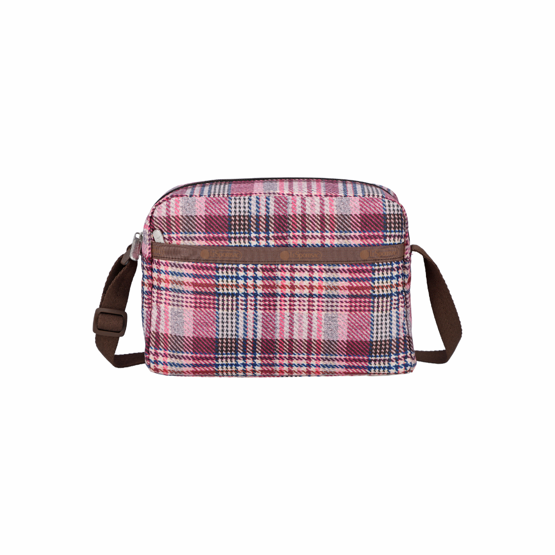 Daniella Crossbody Pink Rosewood Plaid