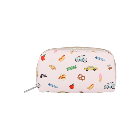 Rectangular Cosmetic NYC Icons Pink