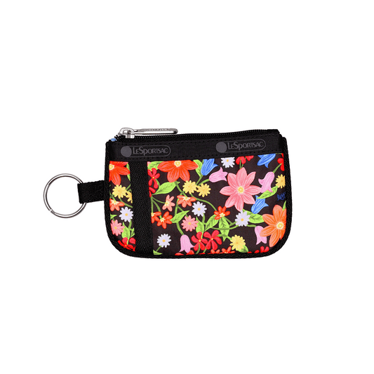 Painted Garden Key Card Holder Pouch