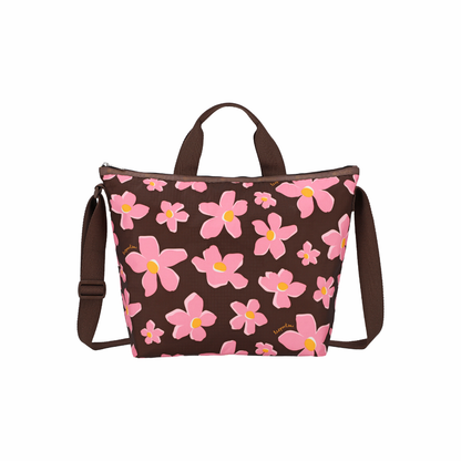 Deluxe Easy Carry Tote Autumn Blooms Plum