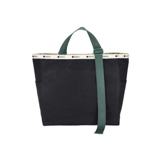 Large Handle Adjustable Tote Deep Sea/Bottle Green Webbing