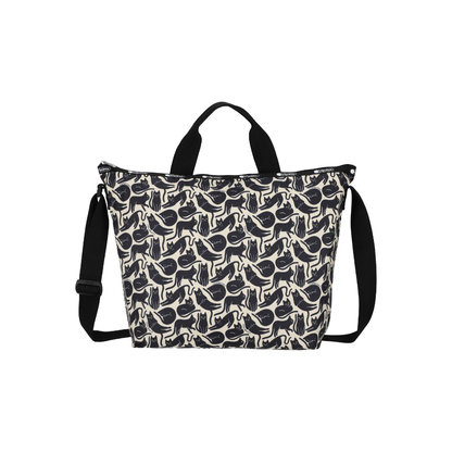 Deluxe Easy Carry Tote Black Cats Silhouette