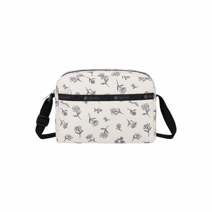 Daniella Crossbody Ink Sketched Floral Ivory