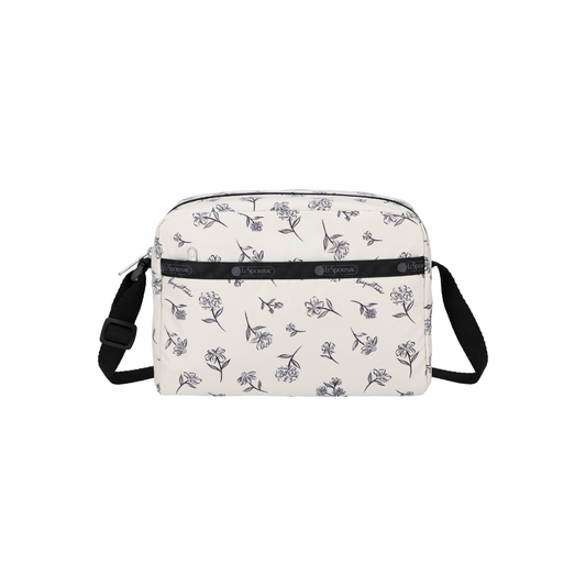 Daniella Crossbody Ink Sketched Floral Ivory