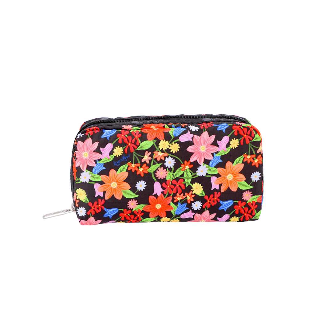 Painted Garden Rectangular Cosmetic Pouch