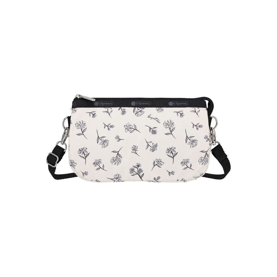 Medium Koko Crossbody Ink Sketched Floral Ivory