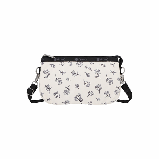 Medium Koko Crossbody Ink Sketched Floral Ivory