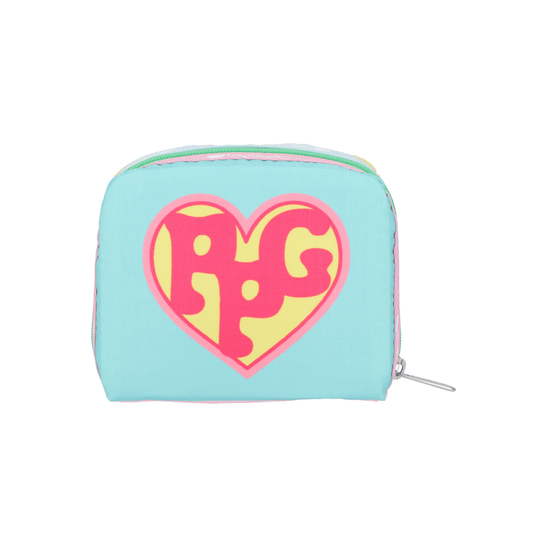 LeSportsac x Powerpuff Girls Square Cosmetic Ppg Yellow/Mint Sq Cosm