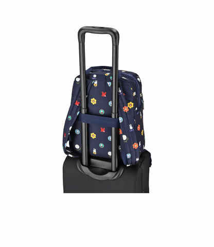 Lesportsac x Miffy Medium E/W Backpack Miffy Navy Polka Dot Acc