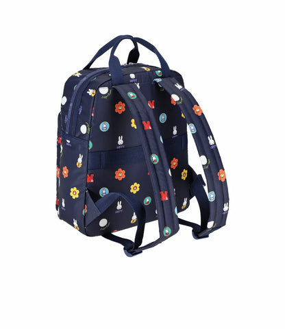 Lesportsac x Miffy Medium E/W Backpack Miffy Navy Polka Dot Acc