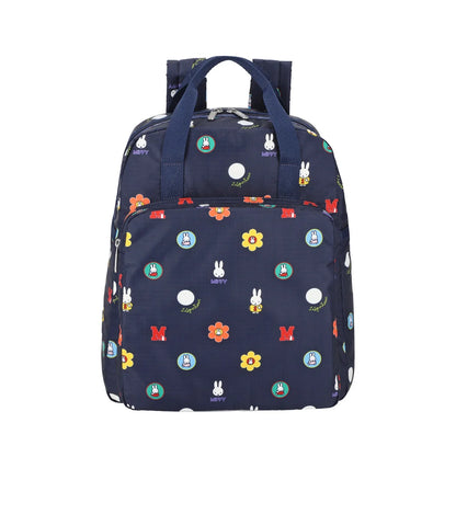 Lesportsac x Miffy Medium E/W Backpack Miffy Navy Polka Dot Acc