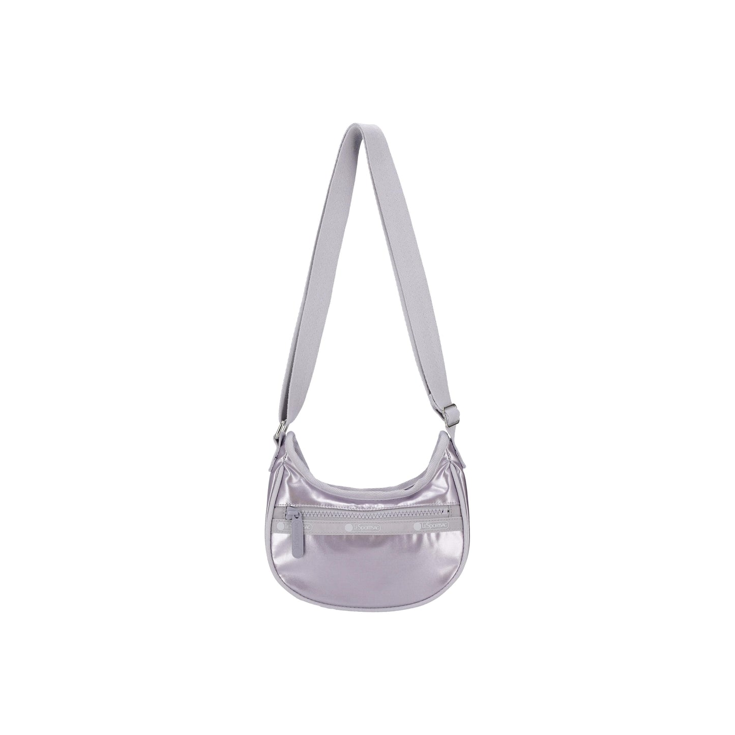 Mini Hobo Crossbody Silver Lilac Shine