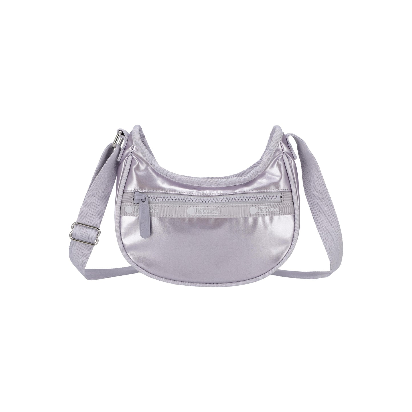 Mini Hobo Crossbody Silver Lilac Shine