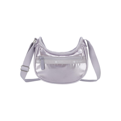 Mini Hobo Crossbody Silver Lilac Shine