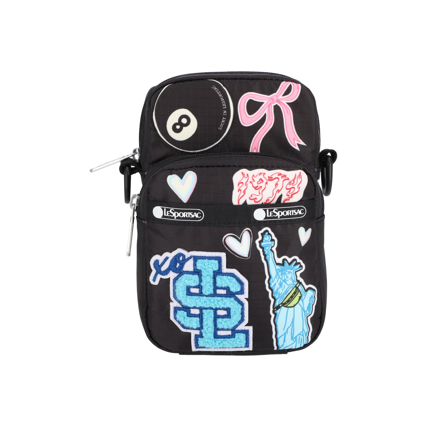 Mini Phone Crossbody Patchwork Black