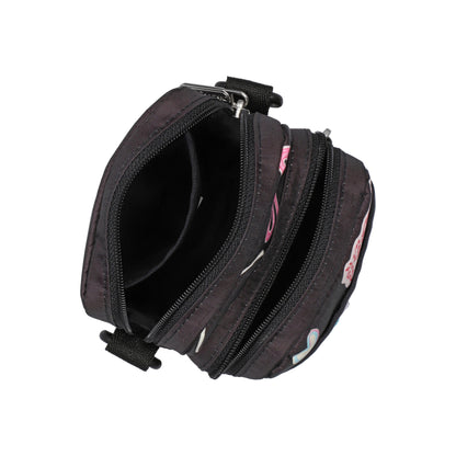 Mini Phone Crossbody Patchwork Black