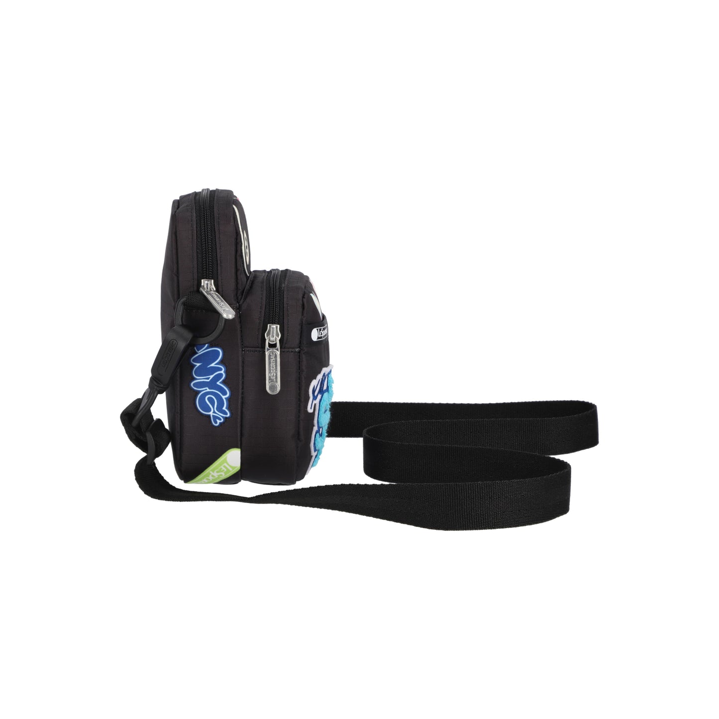 Mini Phone Crossbody Patchwork Black