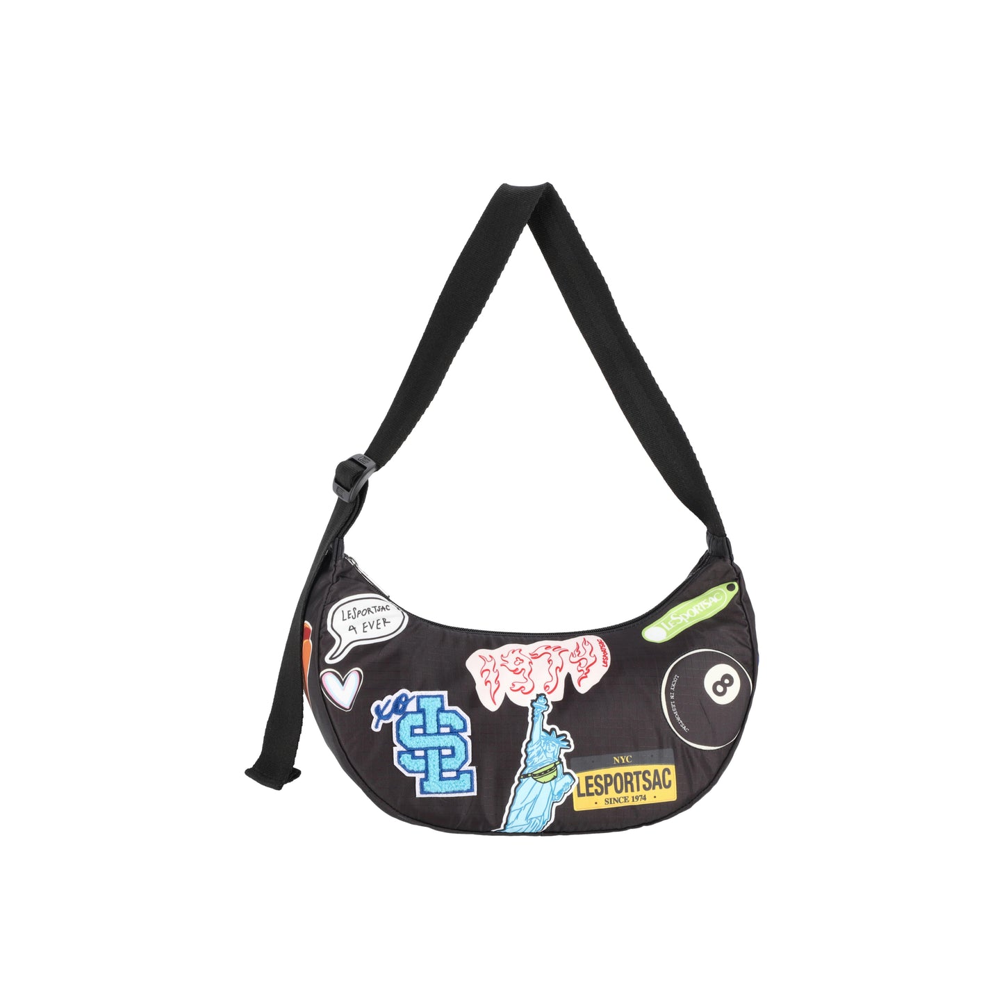 Small Hobo Patchwork Black