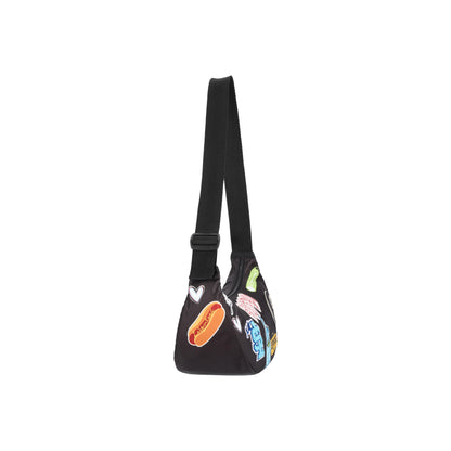 Small Hobo Patchwork Black