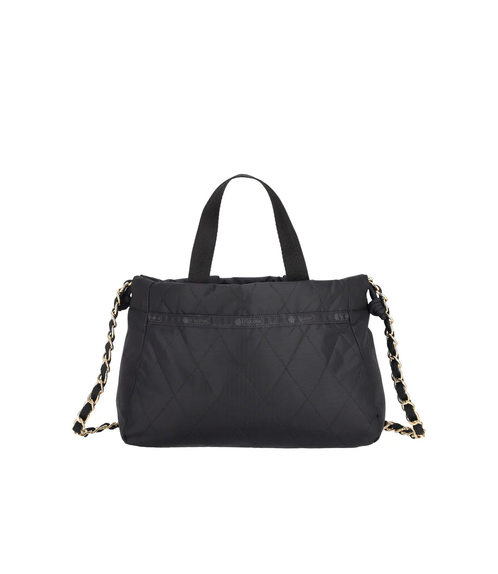 Chain E/W Drawstring Bag Midnight Quilt Chain