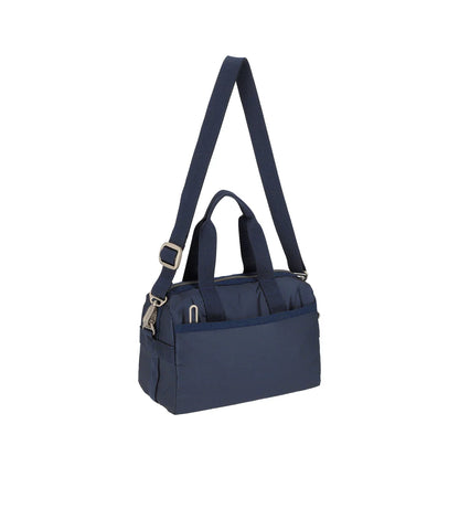 Small Uptown Satchel Dark Blue C