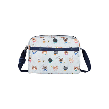 Daniella Crossbody Playful Cats Sky Blue