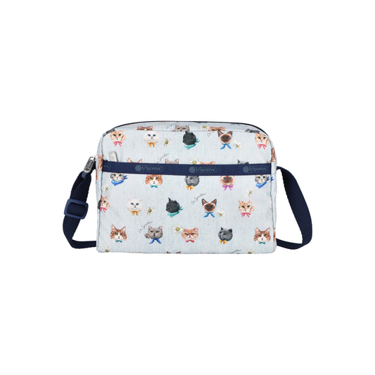 Daniella Crossbody Playful Cats Sky Blue