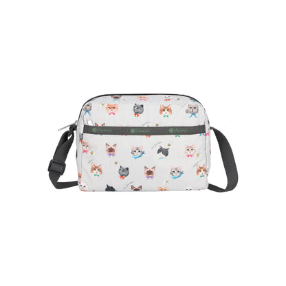 Daniella Crossbody Playful Cats Cool Gray