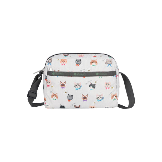 Daniella Crossbody Playful Cats Cool Gray