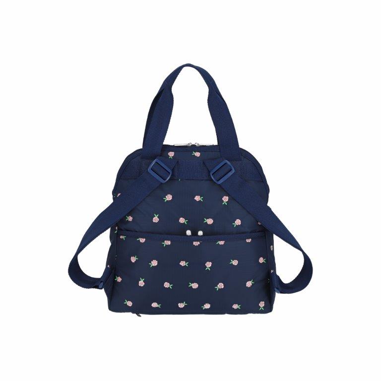 Double Trouble Backpack Pink Roses Embroidery