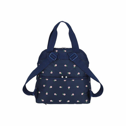 Double Trouble Backpack Pink Roses Embroidery