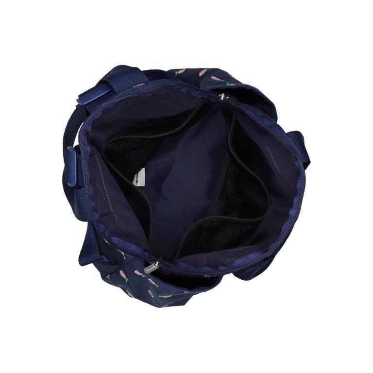 Double Trouble Backpack Pink Roses Embroidery