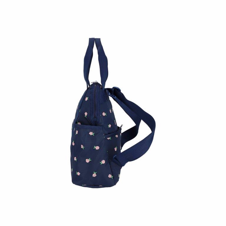 Double Trouble Backpack Pink Roses Embroidery