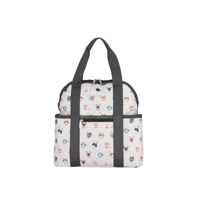 Double Trouble Backpack Playful Cats Cool Gray