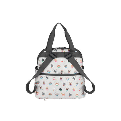 Double Trouble Backpack Playful Cats Cool Gray