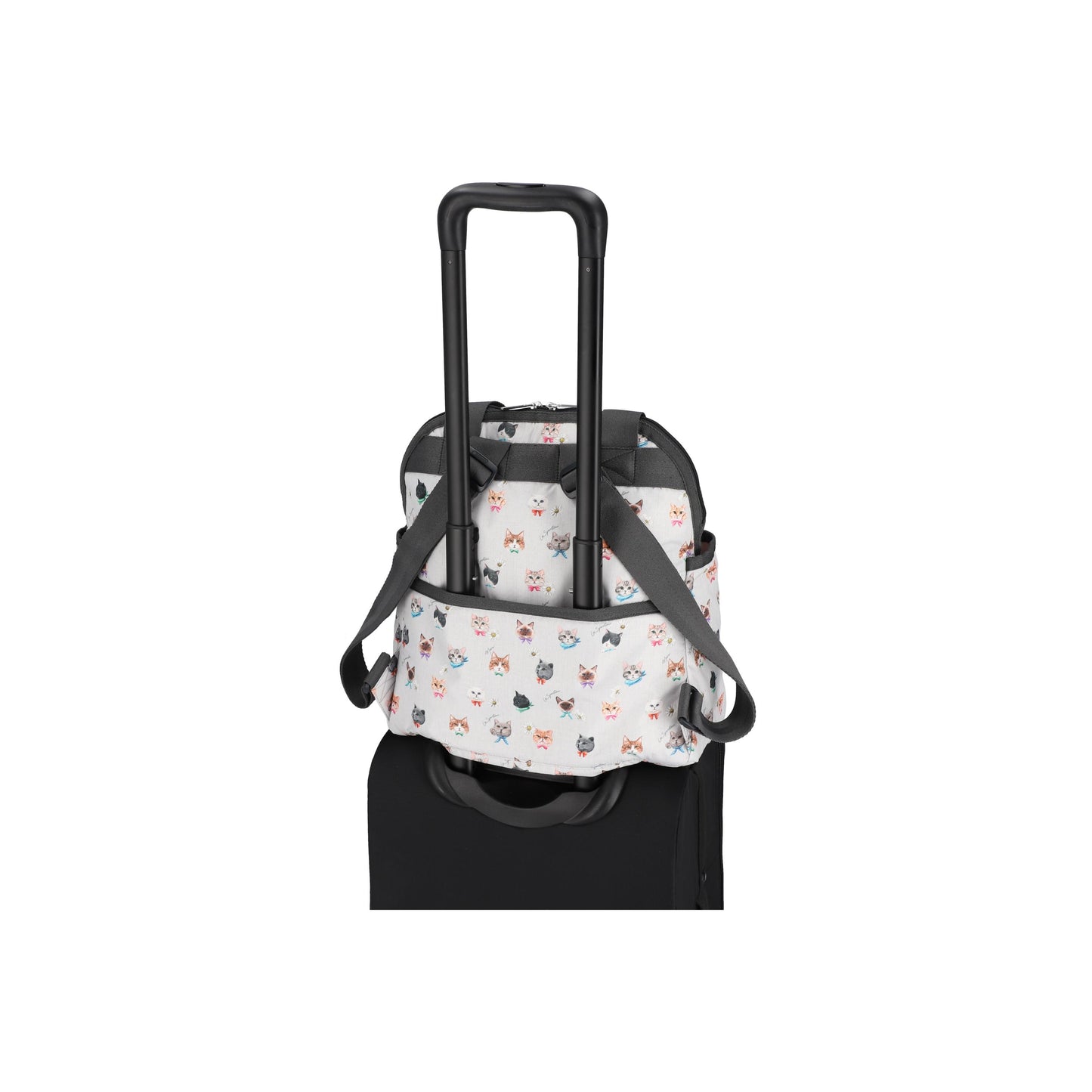 Double Trouble Backpack Playful Cats Cool Gray