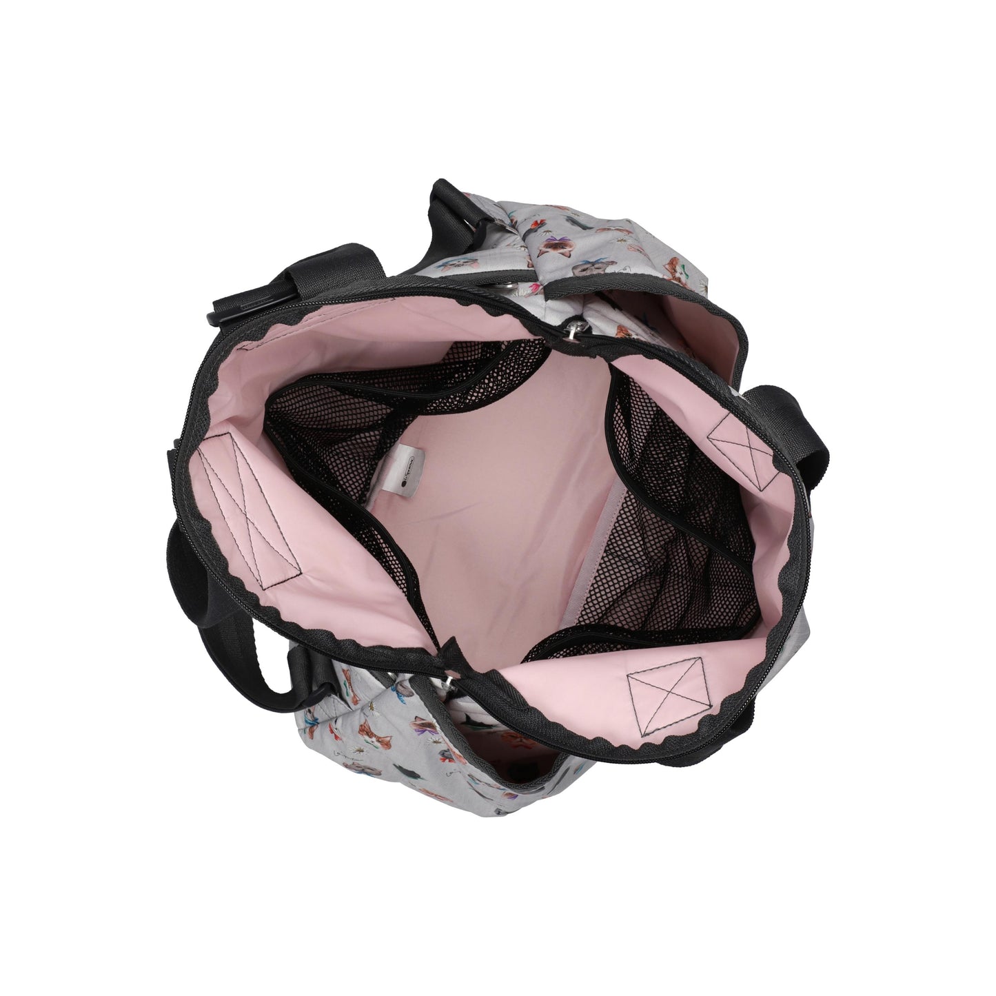 Double Trouble Backpack Playful Cats Cool Gray