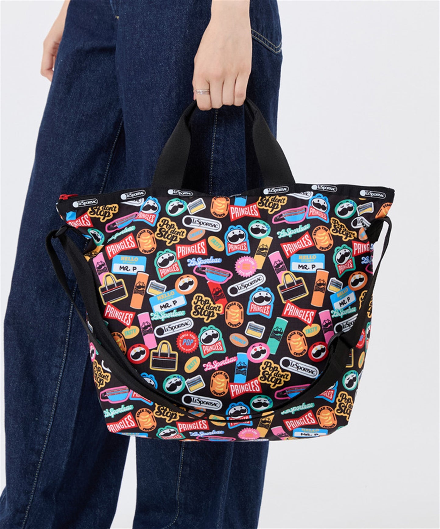 Lesportsac x Pringles Deluxe Easy Carry Tote Pringles Stickers