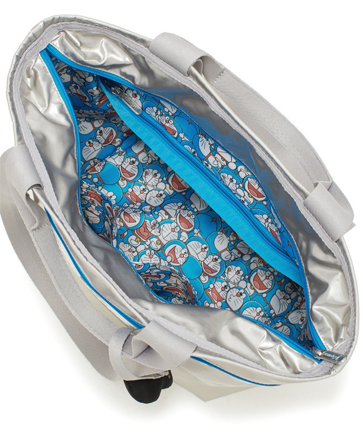 LeSportsac x Doraemon Two Handle Zip Tote Doraemon Silver Shine