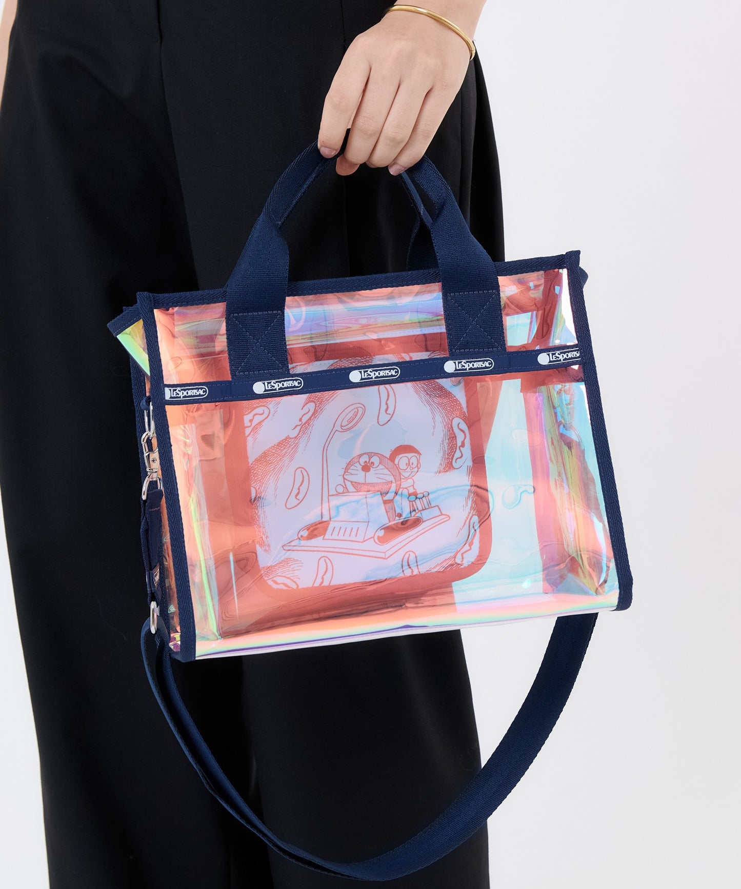 LeSportsac x Doraemon Clear Medium Top Handle Tote Time Machine