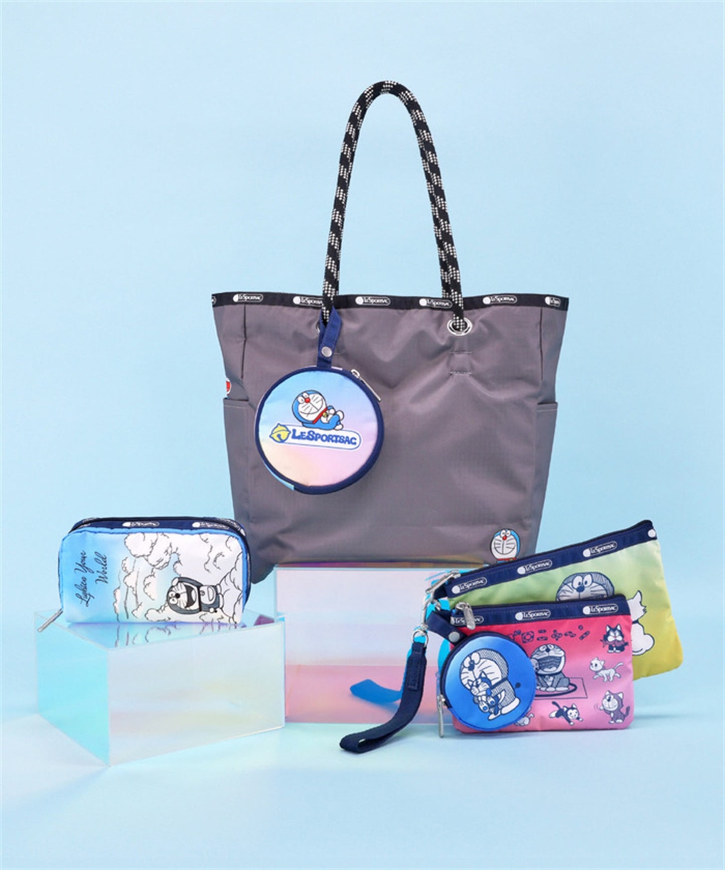 LeSportsac x Doraemon Wristlet Pouch with Round Charm