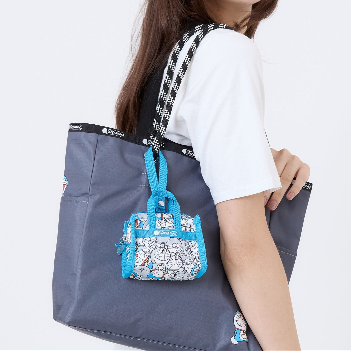 LeSportsac x Doraemon Micro Weekender Charm We Love Doraemon