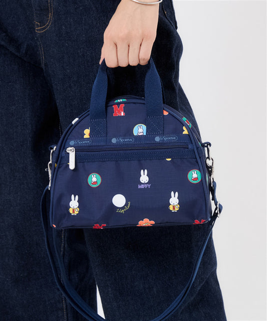 Lesportsac x Miffy Round Small Satchel Miffy Navy Polka Dot Acc