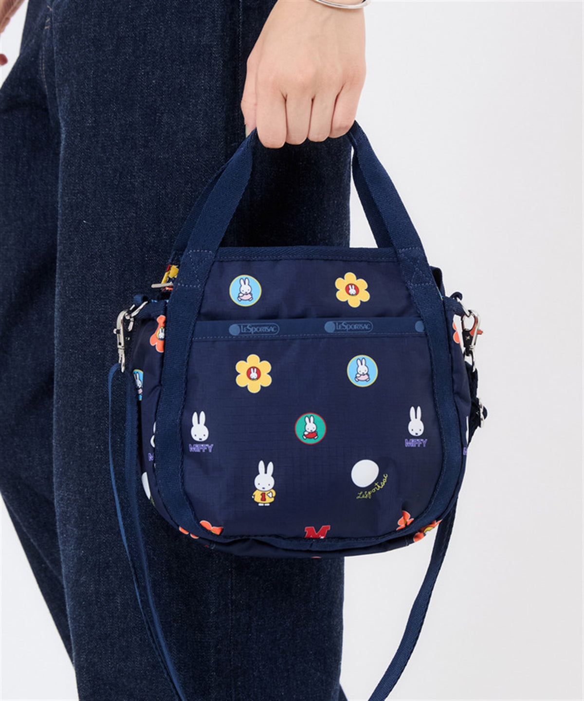 Lesportsac x Miffy Small Jenni Miffy Navy Polka Dot Acc