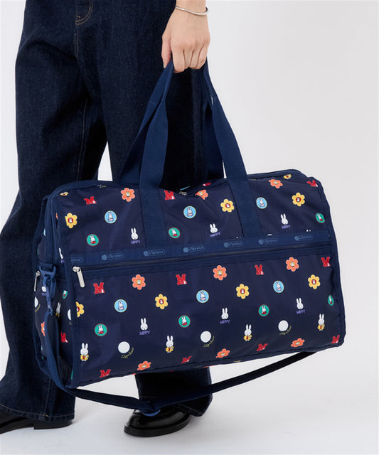 Lesportsac x Miffy Deluxe Large Weekender Miffy Navy Polka Dot Acc