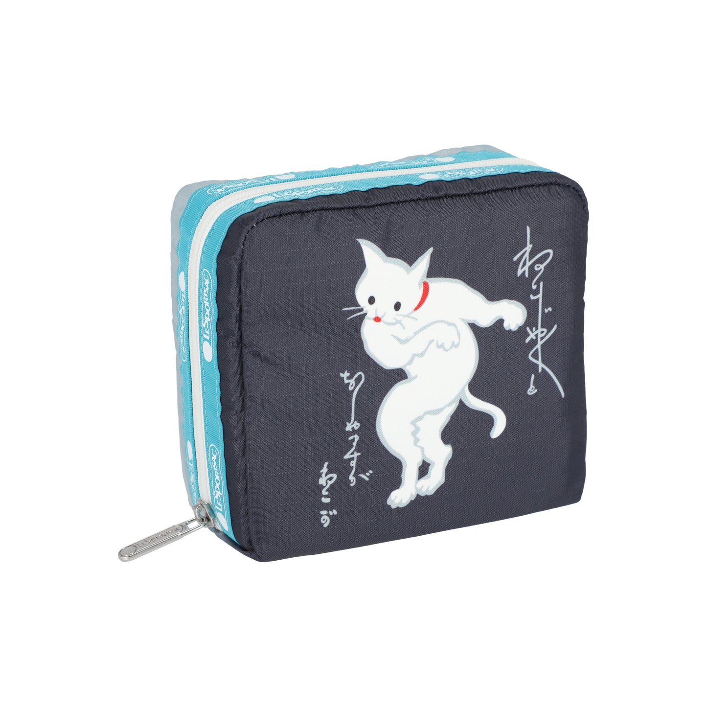 Medium Square Cosmetic Japanese Art Cat
