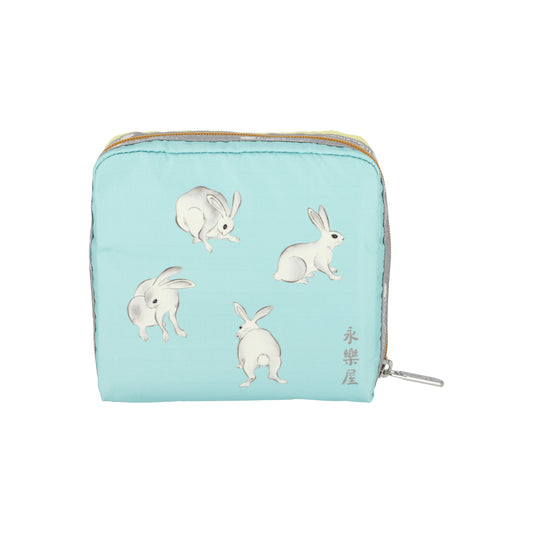 Medium Square Cosmetic Japanese Art Bunny