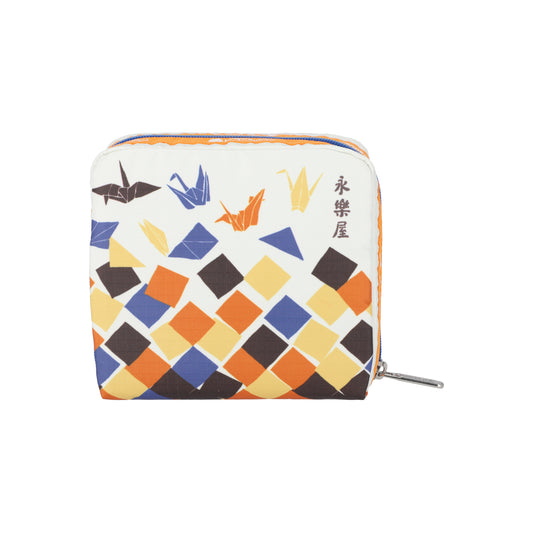 Medium Square Cosmetic Japanese Art Cranes